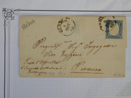 C  ITALIA  BELLA LETTERA RR 1863    A  PIACENZA  +  +20C BLEU  + +AFFRANC. INTERESSANT   ++ - Parme