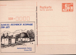 DDR GDR RDA - Postkarte Weltzeituhr Orange (MiNr: P 87 4-89 [C9]) 1989 - Siehe Scan - Cartes Postales Privées - Neuves