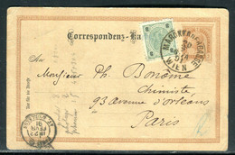 Autriche - Entier Postal + Complément De Wien Pour Paris En 1891 - O 104 - Andere & Zonder Classificatie