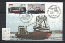 Saint-Pierre Et Miquelon 2004 -  Yvert 823 Et 824 Oblitérés Premier Jour - Carte Maximum - Bateaux, Boats - Tarjetas – Máxima