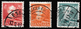 MiNr. 2711, 273, 277 Dänemark 1942, 26. Sept./1945. Freimarken: König Christian X. StTdr. - Used Stamps