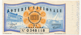 FRANCE - Loterie Nationale - Billet Entier - 7eme Tranche 1938 (Illustration Bord De Mer) - Lottery Tickets