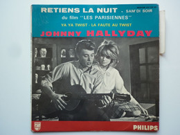 Johnny Hallyday 45Tours EP Vinyle Retiens La Nuit / Sam'di Soir "Johnny Hallyday En Rose" - 45 T - Maxi-Single