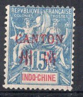 Canton Timbre Poste N°7(*)  Neuf Sans Gomme TB Cote 9€00 - Unused Stamps