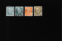 MiNr. 333, 335, 337, 338 Dänemark 1952, 25. Juni/1962, 15. Nov. Freimarken: König Frederik IX. StT - Used Stamps
