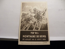A512. CPA. MILITARIA. 79e RI. Montagne De Reims. Beau Plan . Non Ecrite - Guerra 1914-18