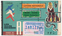 FRANCE - Loterie Nationale - 1/10e Les Ailes Brisées - Double Tranche Saint Valentin - Double Tranche 1966 - Lottery Tickets