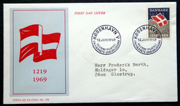 Denmark 1969 Dannebrog's 750 Year Anniversary Flagge/drapeau/Flag MiNr.481 FDC  ( Lot Ks ) - FDC