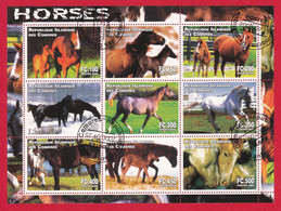 2000 Horses - Sheet - Used - Comoros