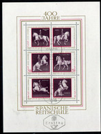 AUSTRIA 1972 Spanish Riding School Block Used.   Michel Block 2 - Used Stamps