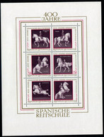 AUSTRIA 1972 Spanish Riding School Block MNH / **.   Michel Block 2 - Unused Stamps