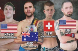 PROGRAMME  Affiche Boxe Thaïlande MUAY THAI MMA FIGHT  Boxing PATONG STADIUM SIAM 7 OCTOBRE BOXSPORT  BOKS BOXNING - Posters