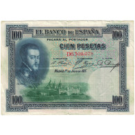 Billet, Espagne, 100 Pesetas, 1925, 1925-07-01, KM:69a, TTB - 100 Pesetas