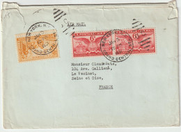 5594 Cover Lettre 1951 New York Airmail Air Mail CALIFORNIA ALEXANDRIA Pour Le Vésinet Satz Grand Central Station - 2a. 1941-1960 Usati