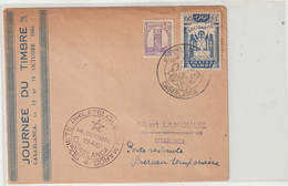 5596 Maroc Journee Du Timbre 1945 Casablanca LAMOULIE CHEVAL HORSE - Brieven En Documenten