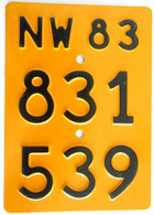 Velonummer Mofanummer Nidwalden NW 83 - Kennzeichen & Nummernschilder