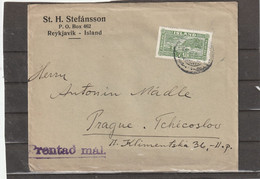 Iceland PRINTED MATTER COVER To Czechoslovakia - Lettres & Documents