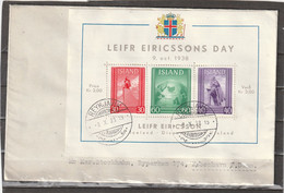 Iceland LEIFR EIRICSSON DAY COVER To Denmark 1938 - Storia Postale