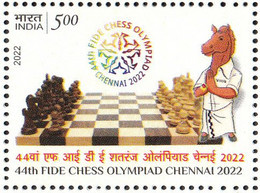 INDIA 2022,   44th FIDE Chess OLYMPIAD Held In India,1v,  MNH(**) - Nuevos