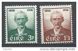 Irlande 1958 N°136/137 Neufs ** Le Patriote Thomas J. Clarke - Neufs