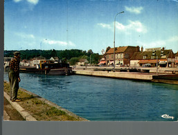 N°35042 Z -cpsm Longueil Annel -écluse De Janville -péniche- - Longueil Annel