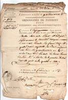 Ville D' Avignon Révolution - Ordonnance De Paiement Pour Pensions Ecclésiastiques - Historische Dokumente