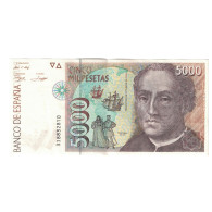 Billet, Espagne, 5000 Pesetas, 1992, 1992-10-12, KM:165, SUP+ - [ 4] 1975-… : Juan Carlos I