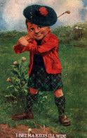 Golf, Scotch Child - Illustration Non Signée (Type Kinsella) I Bet Ma Kilt I'll Win - Series N° 710 - Golf