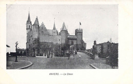 CPA Belgique - Anvers - Antwerpen - Le Steen - Château - Tour - Animée - Dos Non Divisée - Pont - Antwerpen