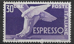 Italy 1945-47 Expresso 30 Lira Violet Mi. 719 MNH - Correo Urgente