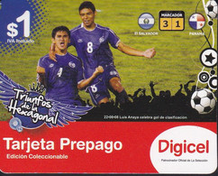 TARJETA DE EL SALVADOR DE FUTBOL SELECION NACIONAL (FOOTBALL) DIGICEL - El Salvador