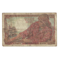 France, 20 Francs, Pêcheur, 1944, F.119, B+, Fayette:13.8, KM:100a - 20 F 1942-1950 ''Pêcheur''