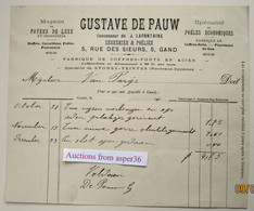 Serrurier & Poêlier Gustave De Pauw, Rue Des Sieurs, Gent Ca 1900 - 1900 – 1949
