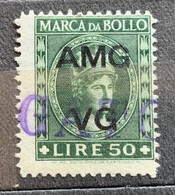 TRIESTE A - AMG VG - MARCA DA BOLLO L.50 - Revenue Stamps