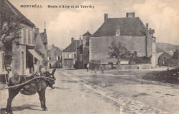 CPA France - Montréal - Route D Aisy Et De Trévilly - Animé - Enfants - Ane - Attelage - Route - 7 Décembre 1928 - Montreal