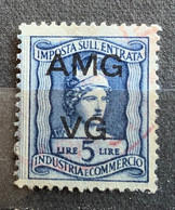 TRIESTE A - AMG VG - MARCA DA BOLLO  IMPOSTA ENTRATA L. 5 - Steuermarken