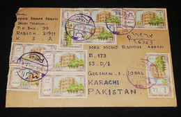 Saudi Arabia Registered  Air Mail Postal Used Cover RABIGH To Pakistan - Saoedi-Arabië