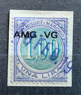 TRIESTE A - AMG VG - MARCA DA BOLLO  Per Pesi Misure E Marchio  Lire 1 - Steuermarken