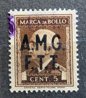 TRIESTE A - AMG FTT  - MARCA DA BOLLO  TASSA FISSA 5 C. - Revenue Stamps