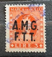 TRIESTE A - AMG FTT  - MARCA DA BOLLO  TASSA FISSA L.3 - Revenue Stamps