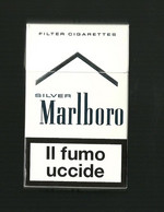Tabacco Pacchetto Di Sigarette Italia - Malboro 2 Silver Da 20 Pezzi  N.01 - Vuoto - Empty Cigarettes Boxes