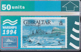 Nº 29 TARJETA DE GIBRALTAR DEL BARCO HMS PENELOPE (409A)  (NUEVA-MINT) SELLO-STAMP - Gibraltar