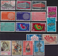 Andorre Principalement Français. Petit Lot De Timbres Oblitérés, Principalement Europa. Cote : Près De 100 € - Used Stamps