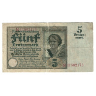 Billet, Allemagne, 5 Rentenmark, 1926, 1926-01-02, KM:169, TB - 5 Rentenmark