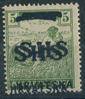 608. Kingdom Of SHS Issue For Croatia 1918 Definitive ERROR Double Overprint MNH Michel 68 - Geschnittene, Druckproben Und Abarten