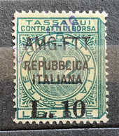 TRIESTE A - AMG FTT  -  MARCHE PER CONTRATTI DI BORSA  L. 10/2 - Revenue Stamps