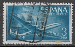 Spain 1956. Scott #C153 (U) Plane And Caravel - Used Stamps