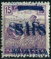 617. Kingdom Of SHS Issue For Croatia 1918 Definitive 15f ERROR Double Ovrprimt MNH Michel 71 - Imperforates, Proofs & Errors
