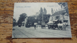 REF 607 : CPA Belgique Bruxelles Uccle Au Vert Chasseur Café Restaurant Attelages Barrique Tramway - Uccle - Ukkel