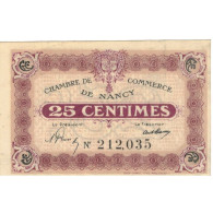 France, Nancy, 25 Centimes, SPL, Pirot:87.58 - Chambre De Commerce